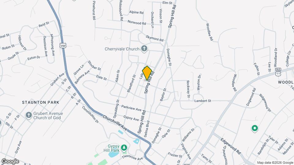 1206 Spring Hill Rd Map and Location Details