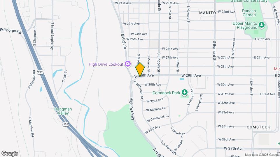 1027 W 29th Ave Map and Location Details