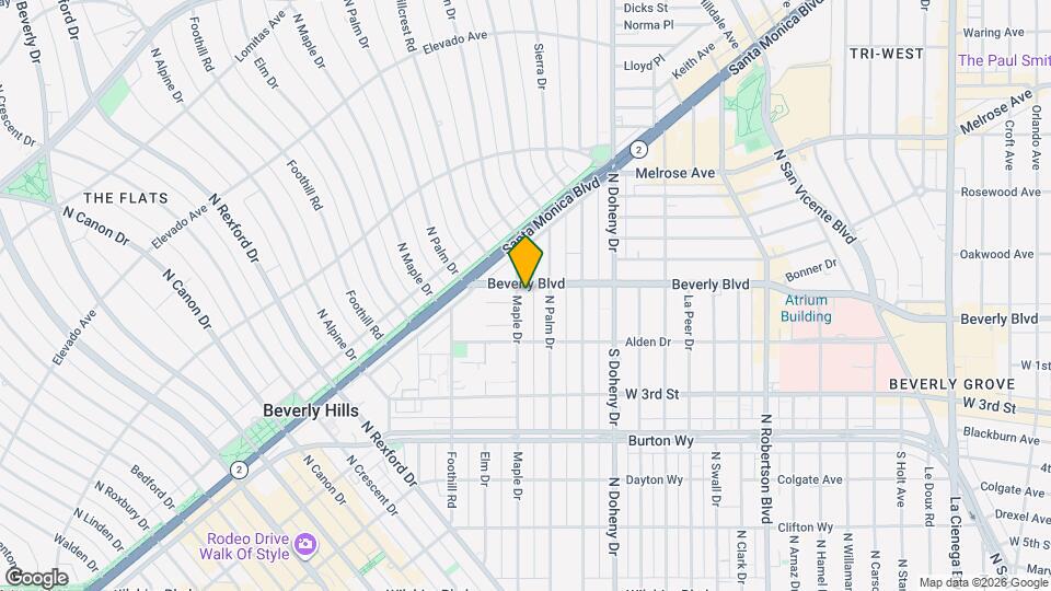 9214 Beverly Blvd Map and Location Details