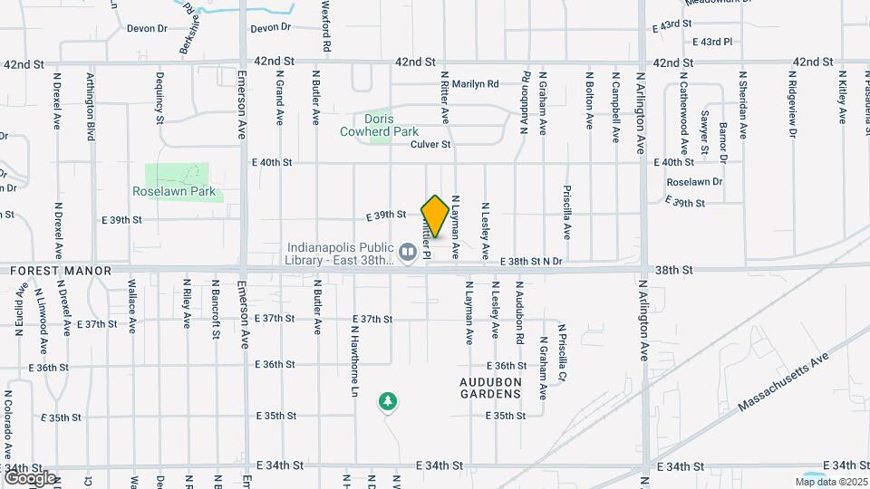 3825 N Whittier Pl Mapa y Detalles de la Ubicación