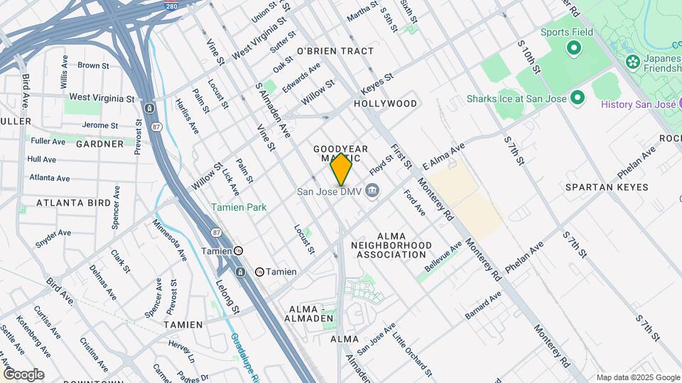 1285 Plum St Map and Location Details