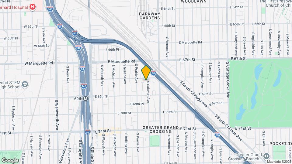 6810 S Calumet Ave Map and Location Details