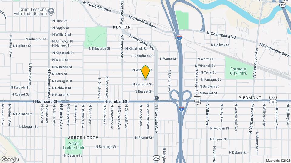 1627 N Farragut St, Unit Apt B. Map and Location Details