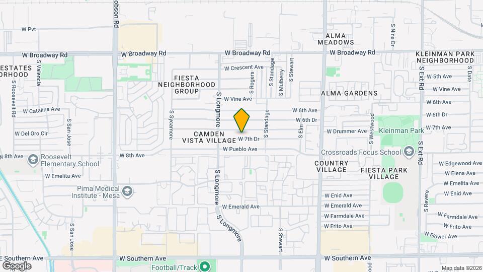 1502 W 7th Dr Map and Location Details