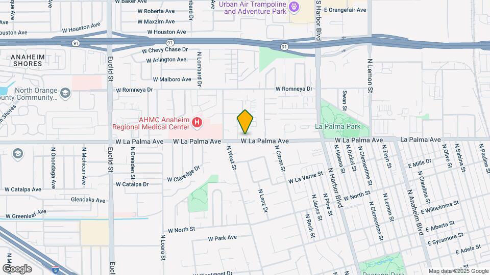 1001 W La Palma Ave Map and Location Details