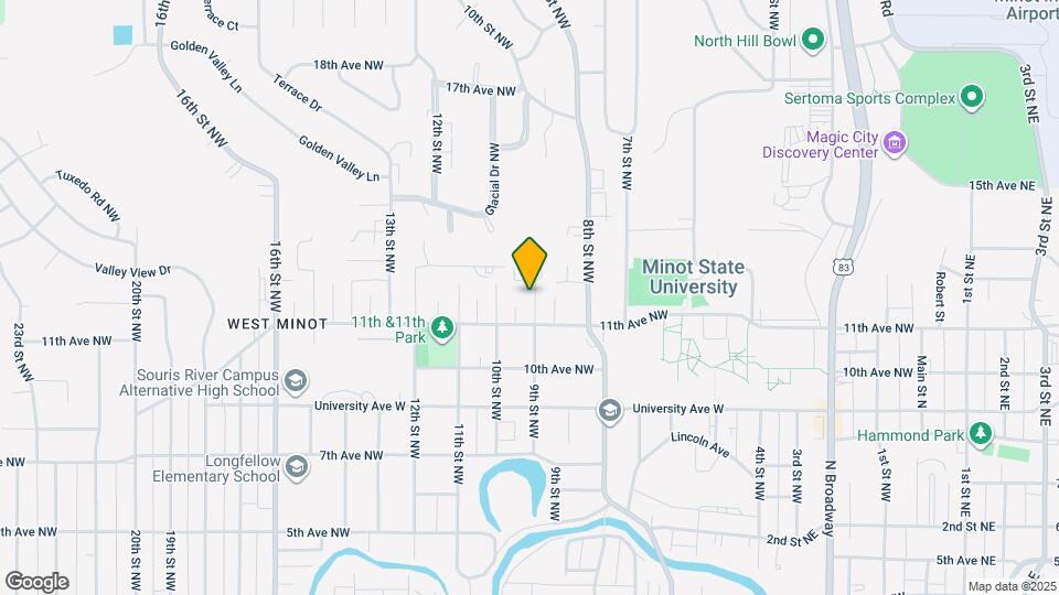 1117 9th St NW, Unit #1 Map and Location Details