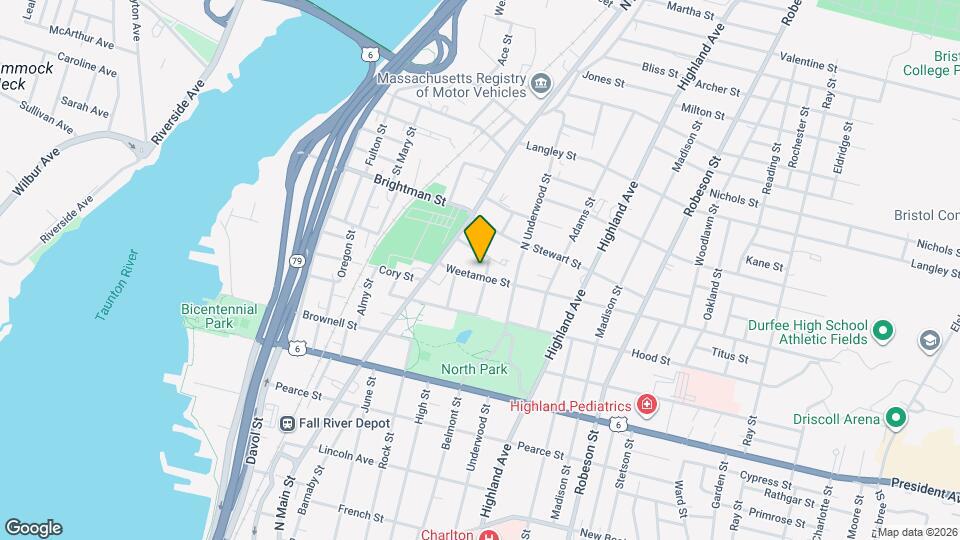 100 Weetamoe St, Unit 2 Map and Location Details