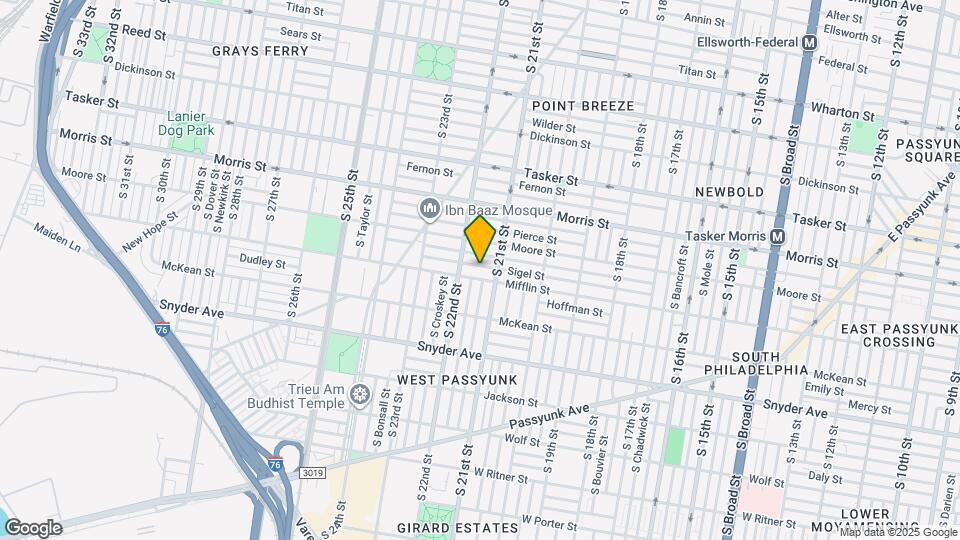 2124 Sigel St Map and Location Details