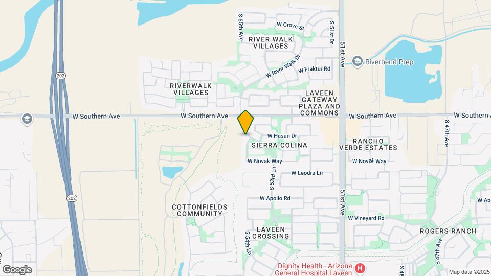 6204 S 54th Ln Map and Location Details