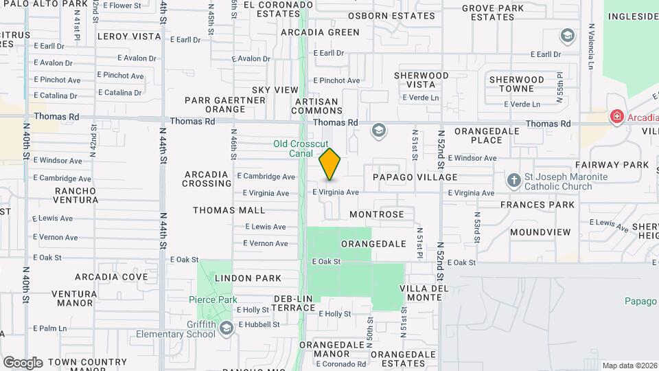 4832 E Virginia Ave Mapa y Detalles de la Ubicación