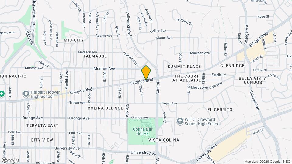 5333 El Cajon Blvd Map and Location Details