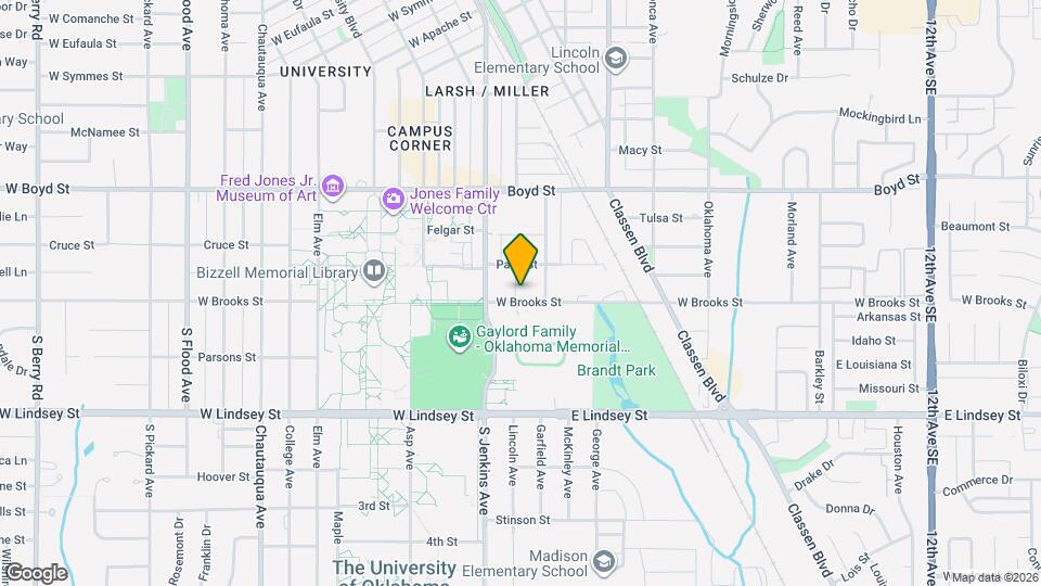 203 E Brooks St Mapa y Detalles de la Ubicación