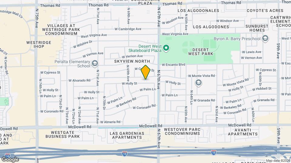 6746 W Holly St Mapa y Detalles de la Ubicación