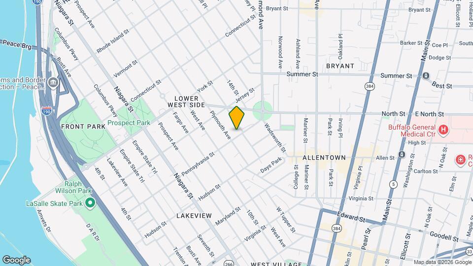 342 Pennsylvania St, Unit #3 Mapa y Detalles de la Ubicación