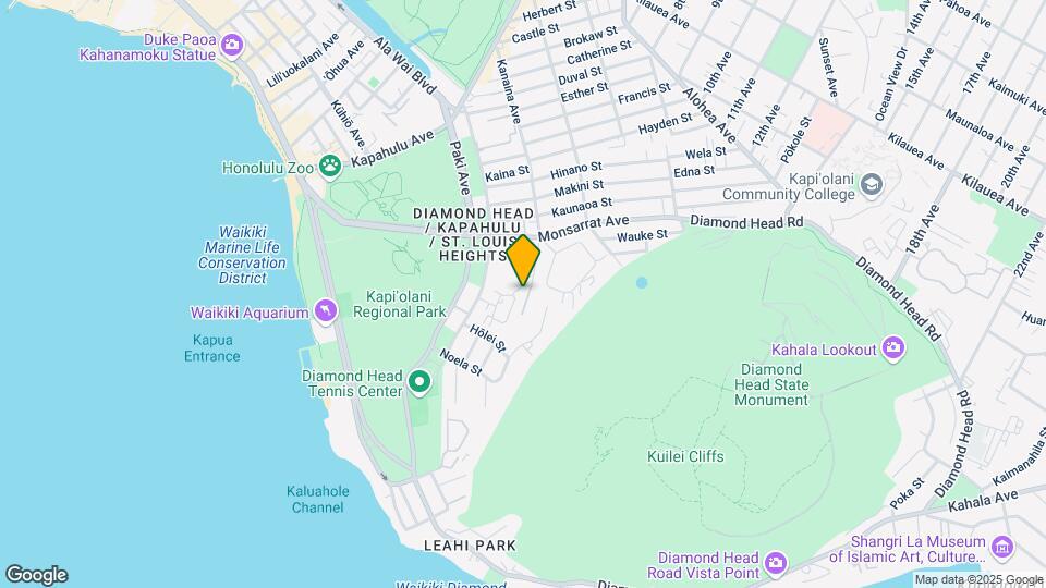 Diamond Head Lanai Map and Location Details