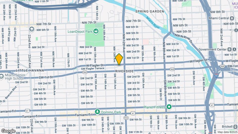 1250 W Flagler Ter Map and Location Details