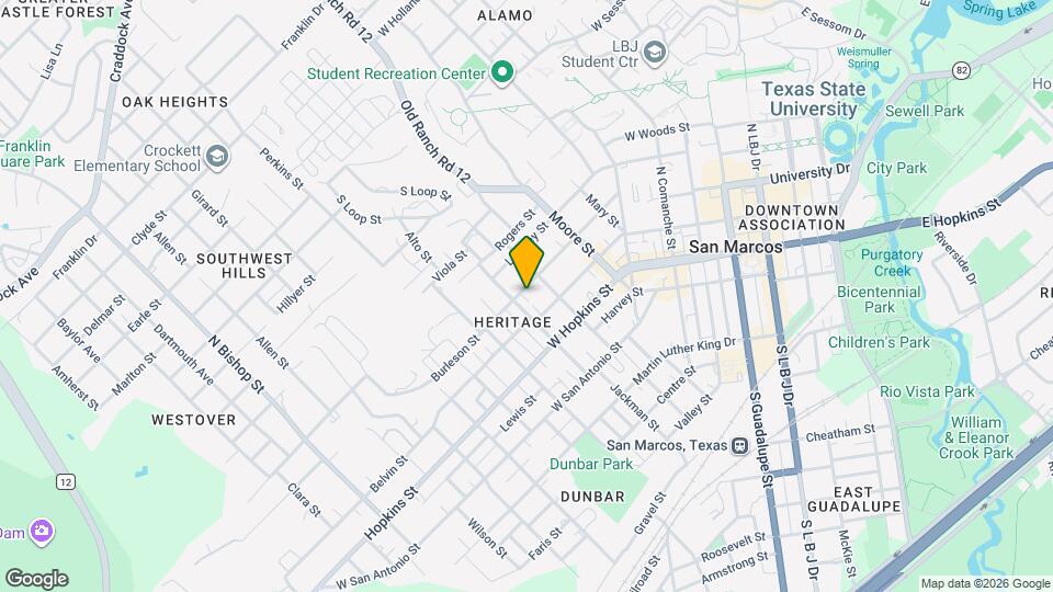 615 Burleson St Map and Location Details