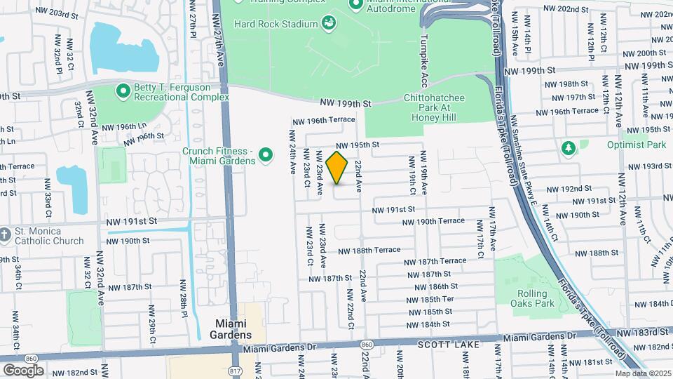 2250 NW 192nd Terrace Map and Location Details