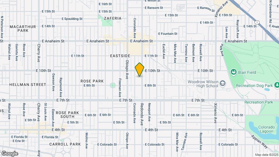 845 Redondo Ave Map and Location Details