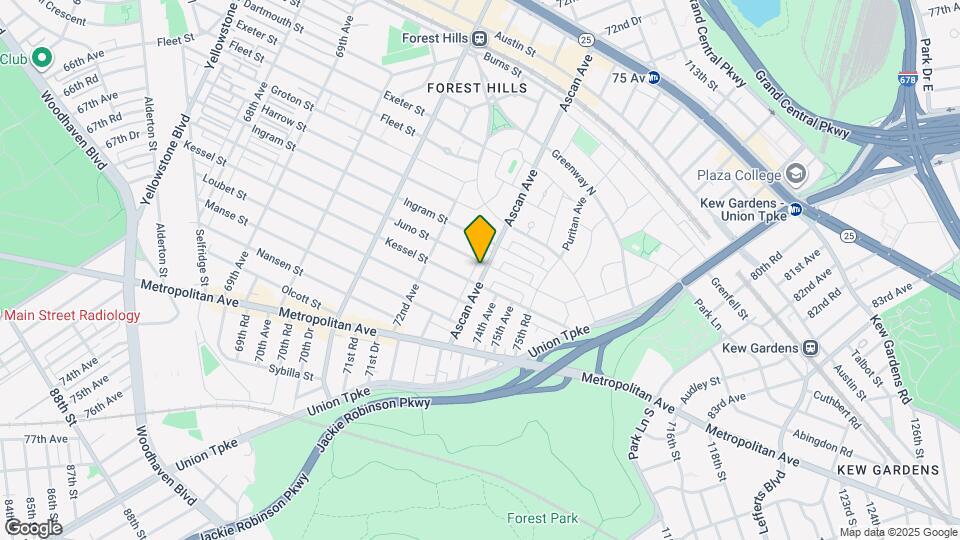 101-13 Ascan Ave Map and Location Details