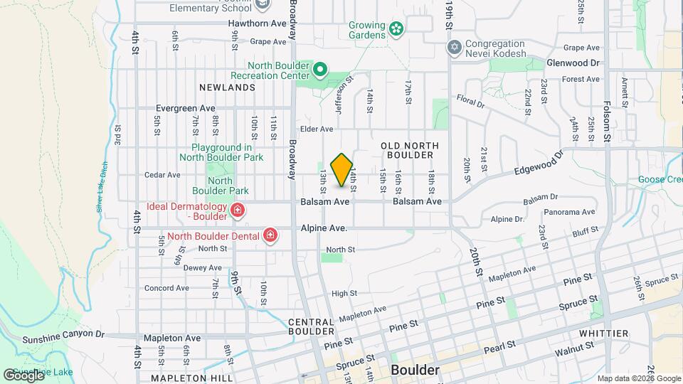 1327 Balsam Ave Map and Location Details