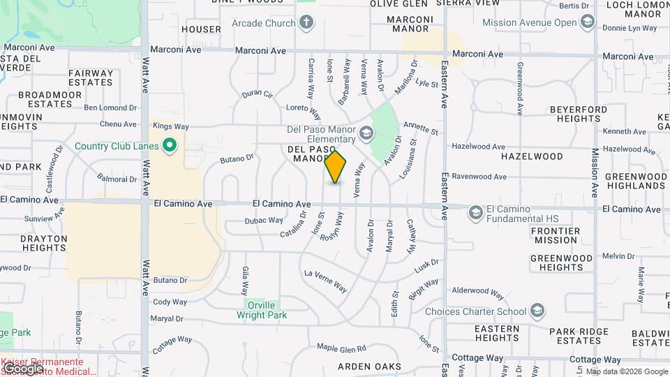 2531 Roslyn Way Map and Location Details