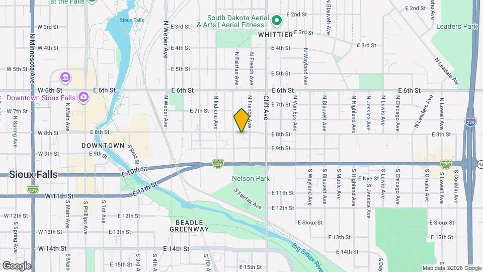 1017 E 8th St Map and Location Details