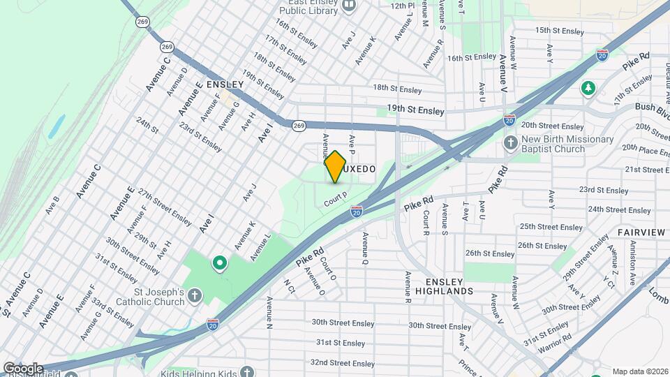 1521 22nd St Ensley Map and Location Details