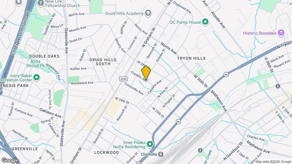 523 Franklin Ave Map and Location Details