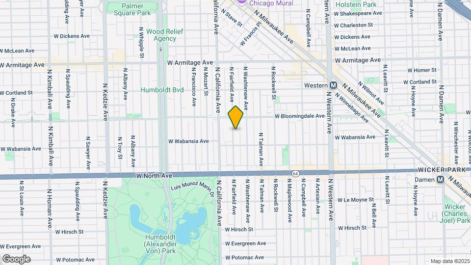 1729 N Fairfield Ave Map and Location Details
