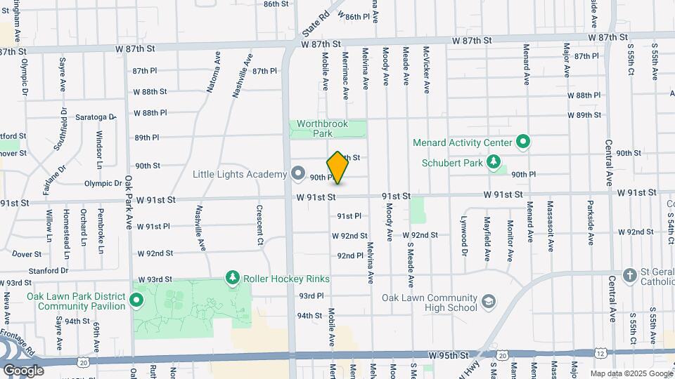 6232 W 91st St Map and Location Details