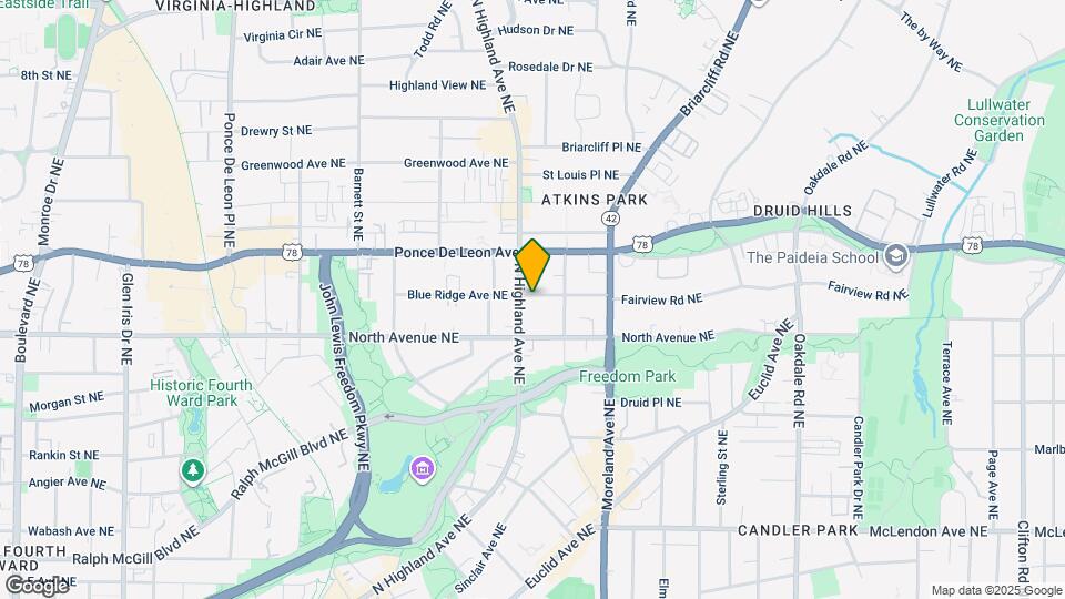 653 N Highland Ave NE Map and Location Details