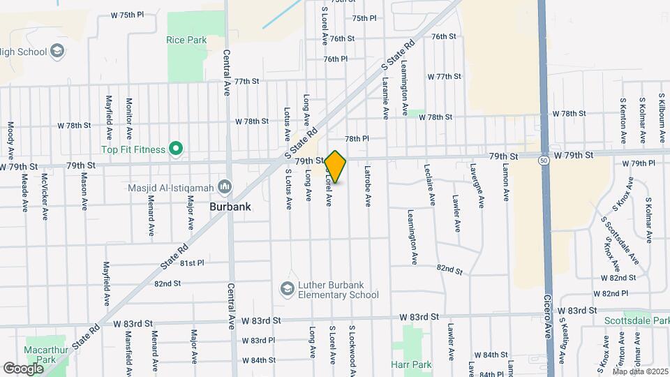 7935 S Lorel Ave Map and Location Details