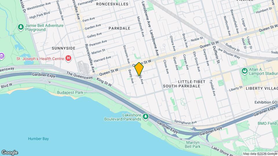 160 Dowling Ave Toronto Map and Location Details