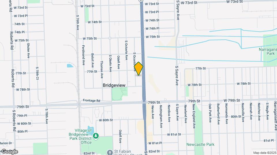 7735 S Oconto Ave Map and Location Details