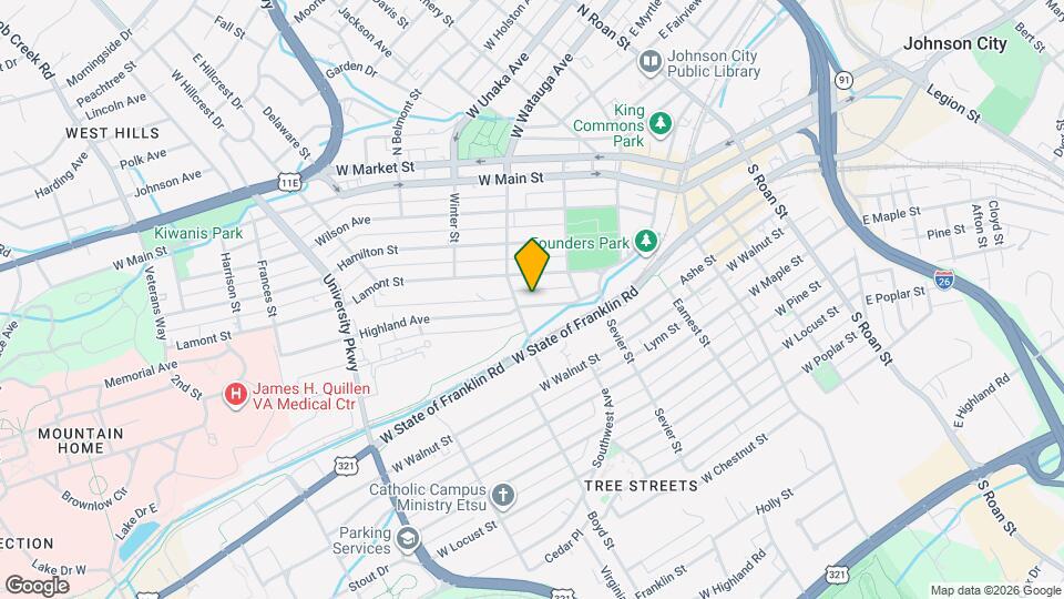 220 Highland Ave Map and Location Details