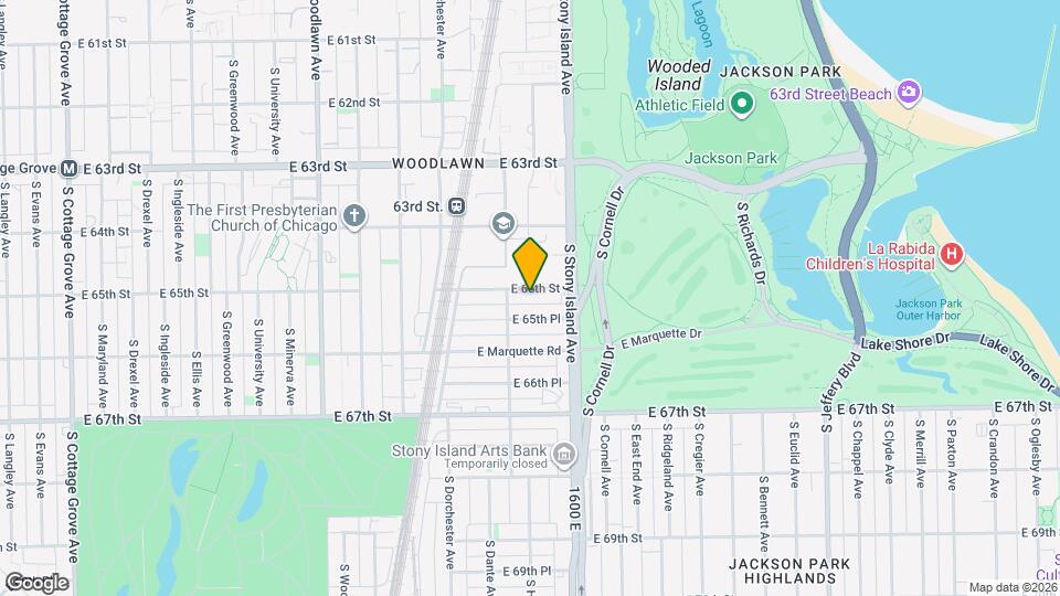 1521 E 65th St Map and Location Details