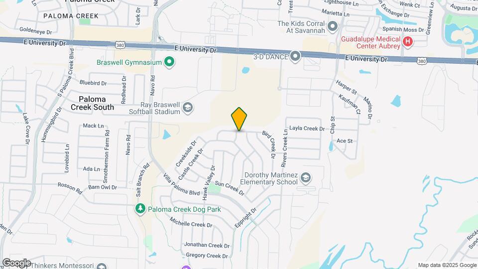 601 Rising Creek Drive Map and Location Details