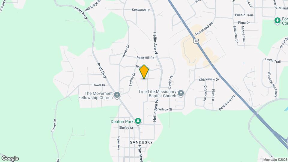 1208 Oakley Dr Map and Location Details