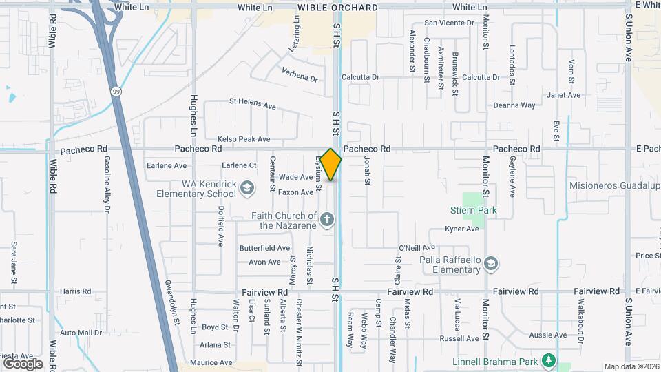 5101 S H St Map and Location Details