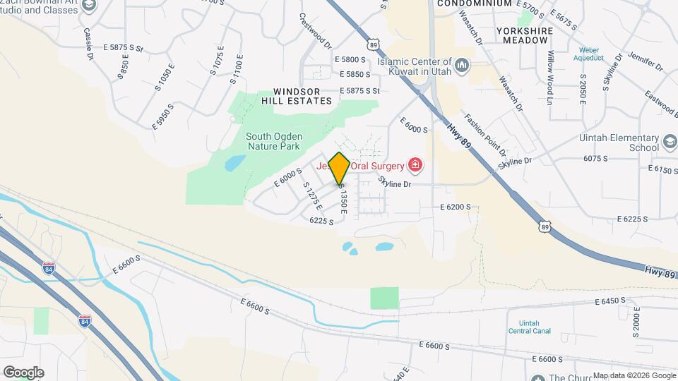 6131 S 1350 E Mapa y Detalles de la Ubicación