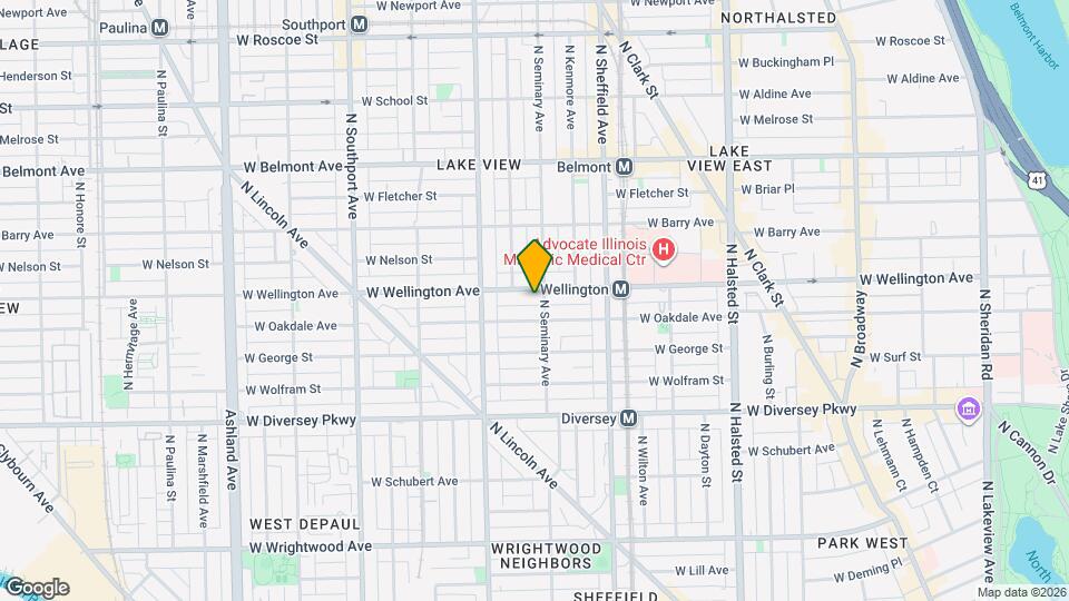 1105 W Wellington Ave, Unit 1 Map and Location Details