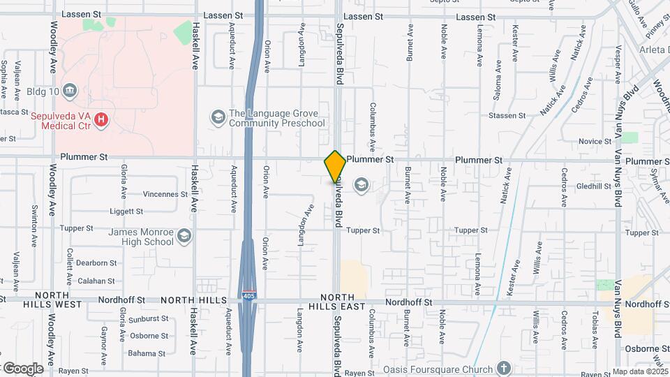 9423 Sepulveda Blvd Map and Location Details