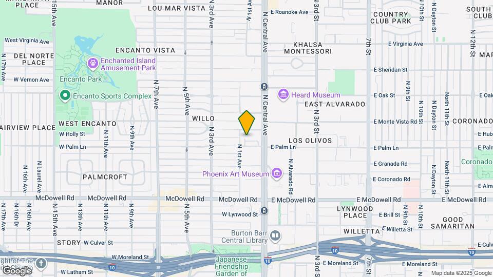 54 W Palm Ln Map and Location Details