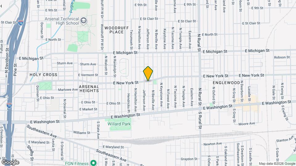 2209 E New York St, Unit B Map and Location Details