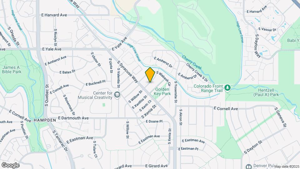 2874 S Willow Ct, Unit Upper Level Duplex Map and Location Details