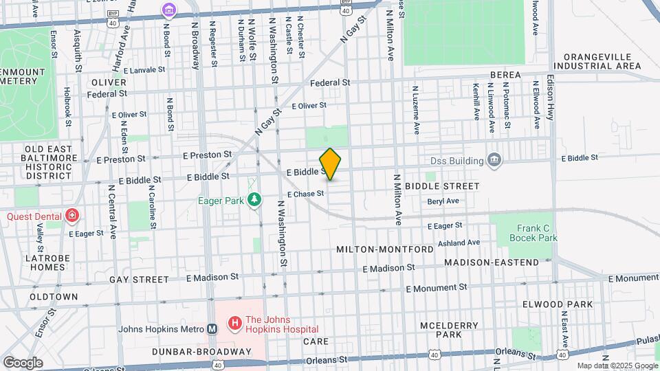 1105 N Collington Ave Map and Location Details