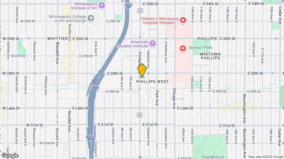 2823 Portland Ave Map and Location Details