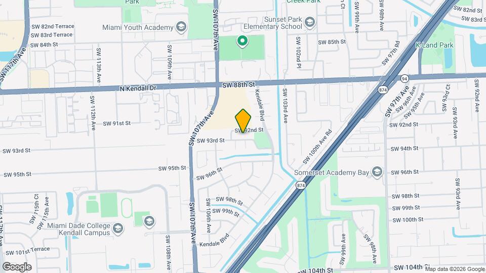 10401 SW 93rd St Map and Location Details