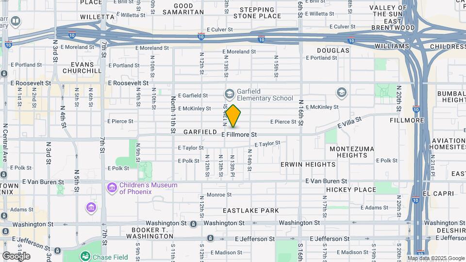 1316 E Fillmore St Map and Location Details